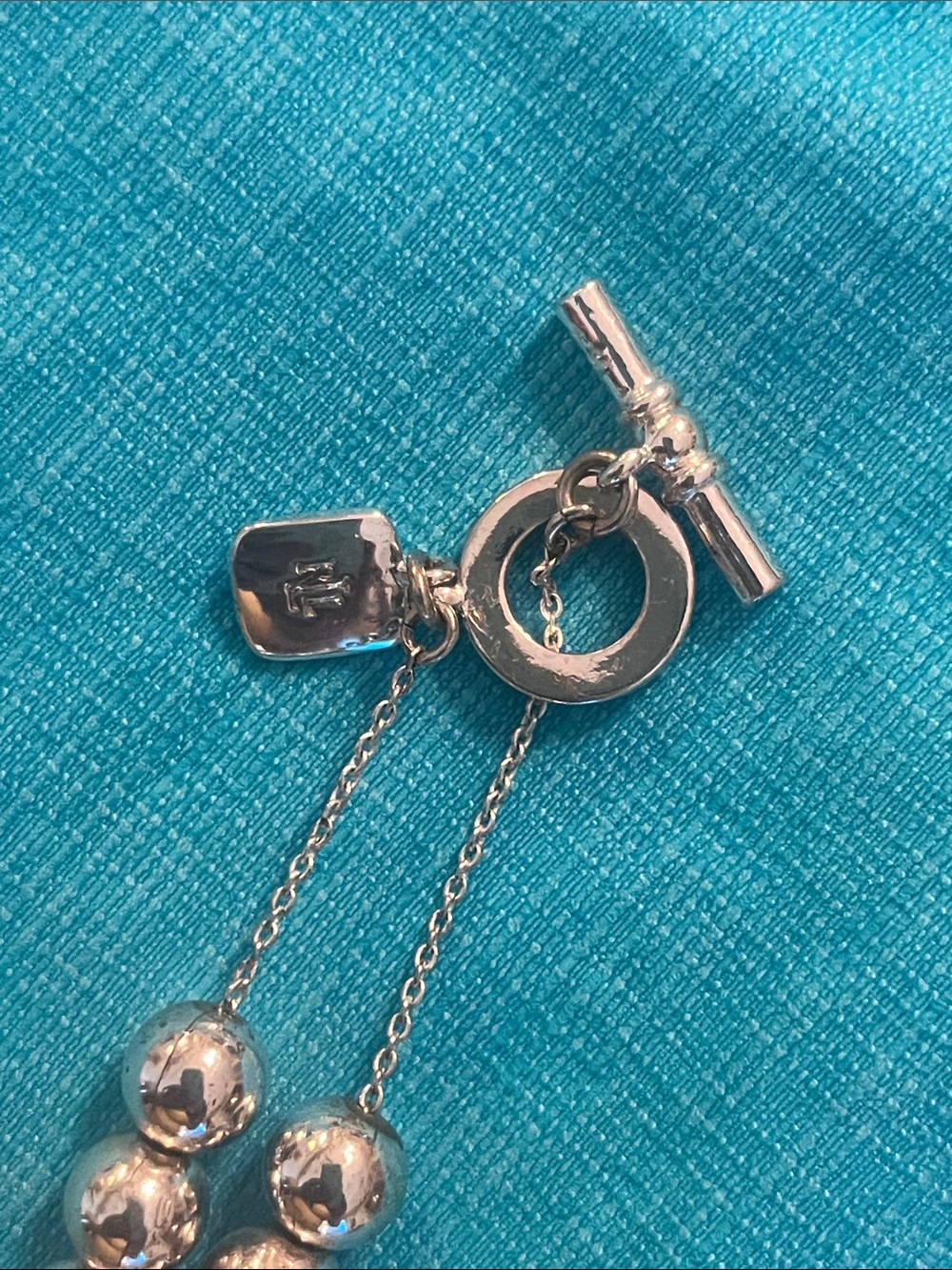 RL Ralph Lauren Silver Tone Bead Necklace - Vintage Women's Jewelry - Picture 6 of 7